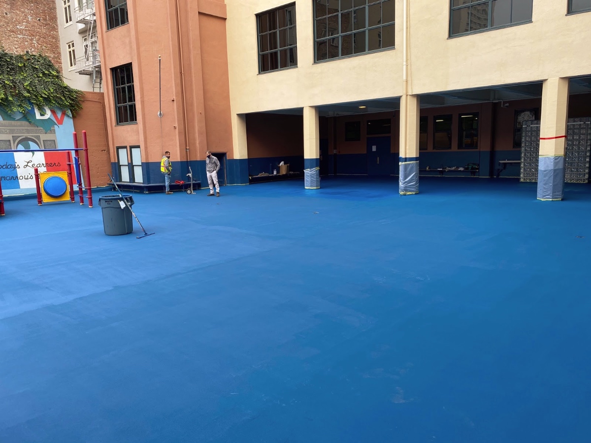 Rainbow's expert roof waterproofing services transformed the NDV school in San Francisco.